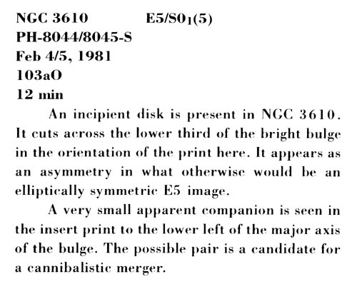 NGC 3610 사진 설명 (스캔)