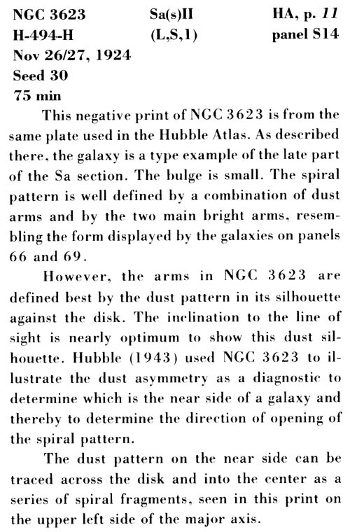 NGC 3623 사진 설명 (스캔)