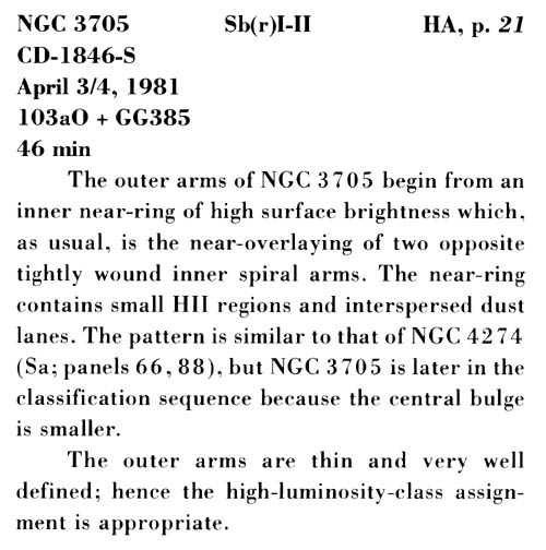 NGC 3705 사진 설명 (스캔)