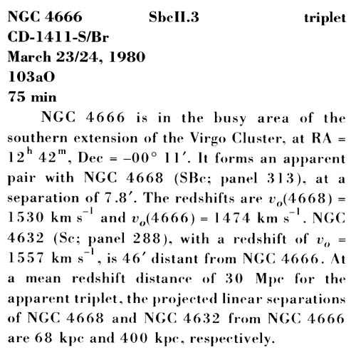 NGC 4666 사진 설명 (스캔)