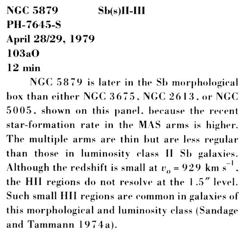 NGC 5879 사진 설명 (스캔)